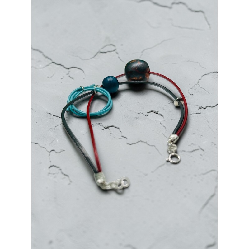 Brățară colorată din piele naturală