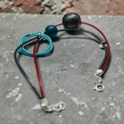 Brățară colorată din piele naturală