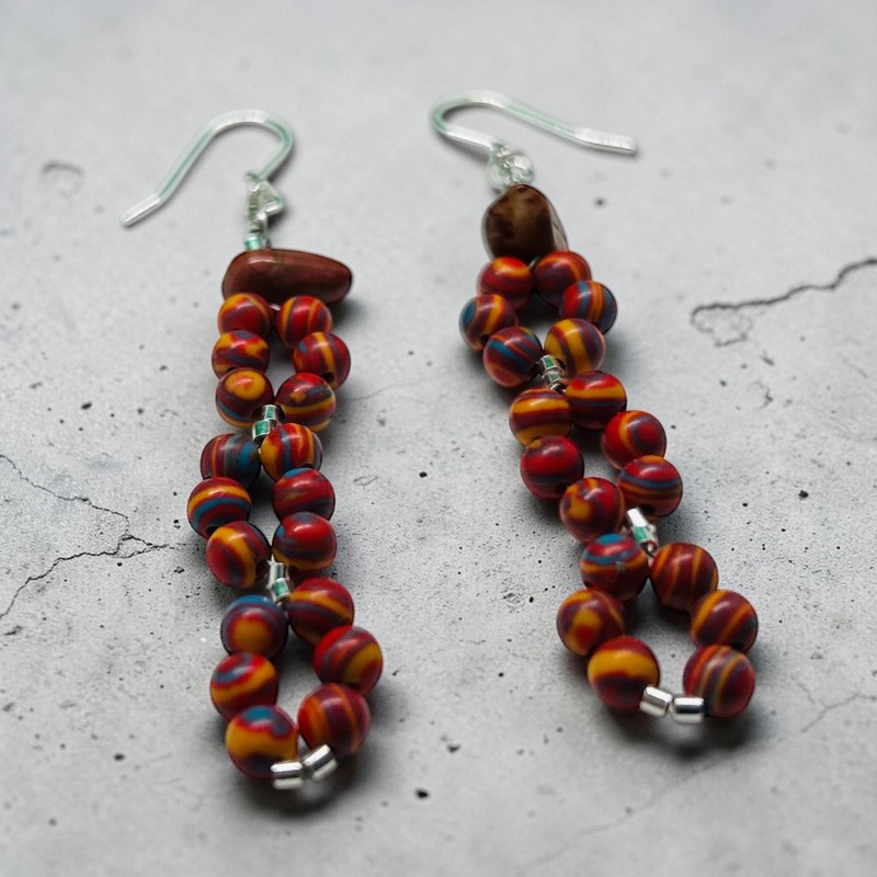 Cercei colorați handmade