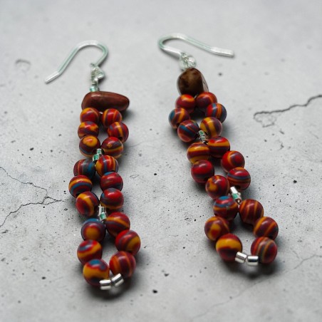 Cercei colorați handmade